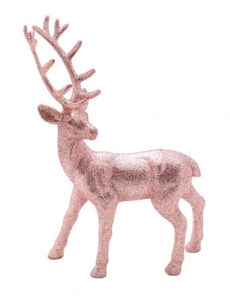 Hirsch, Samt, Weiß / Silber, 31 X 9 X 45 Cm, "Germany", Handgefertigt – Bild 7