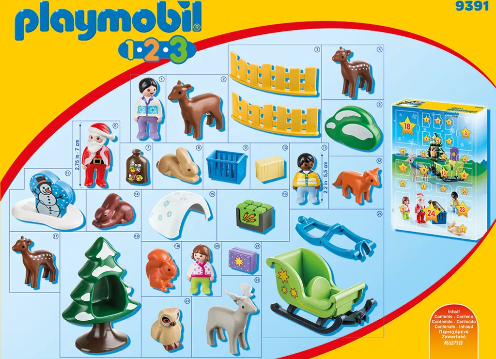 PLAYMOBIL 9391 1.2.3 Adventskalender "Waldweihnacht Der Tiere" – Bild 3