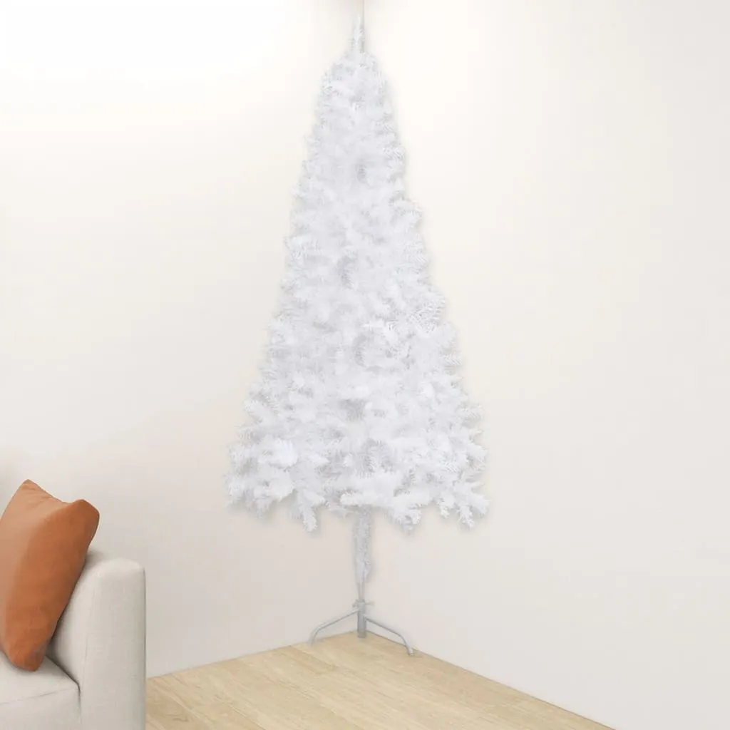 VidaXL Künstlicher Eck-Weihnachtsbaum Weiß 150 Cm PVC – Bild 2