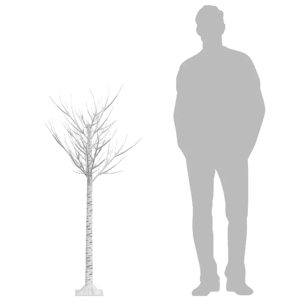 VidaXL Weihnachtsbaum 140 LEDs 1,5 M Kaltweiß Weide Indoor Outdoor – Bild 4