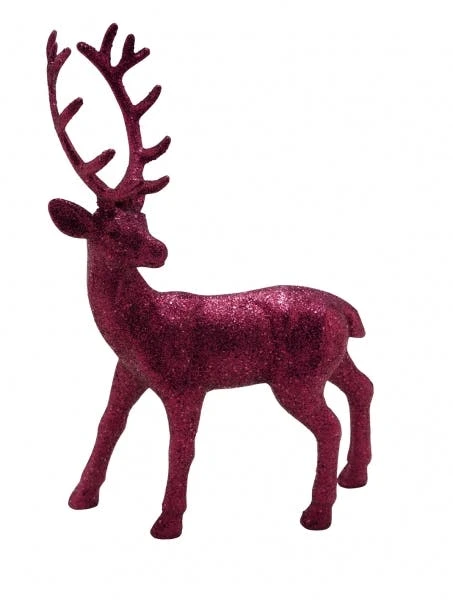 Hirsch, Rosa / Glitzer, 31,5 X 20 X 7 Cm, "Germany", Handgefertigt – Bild 5