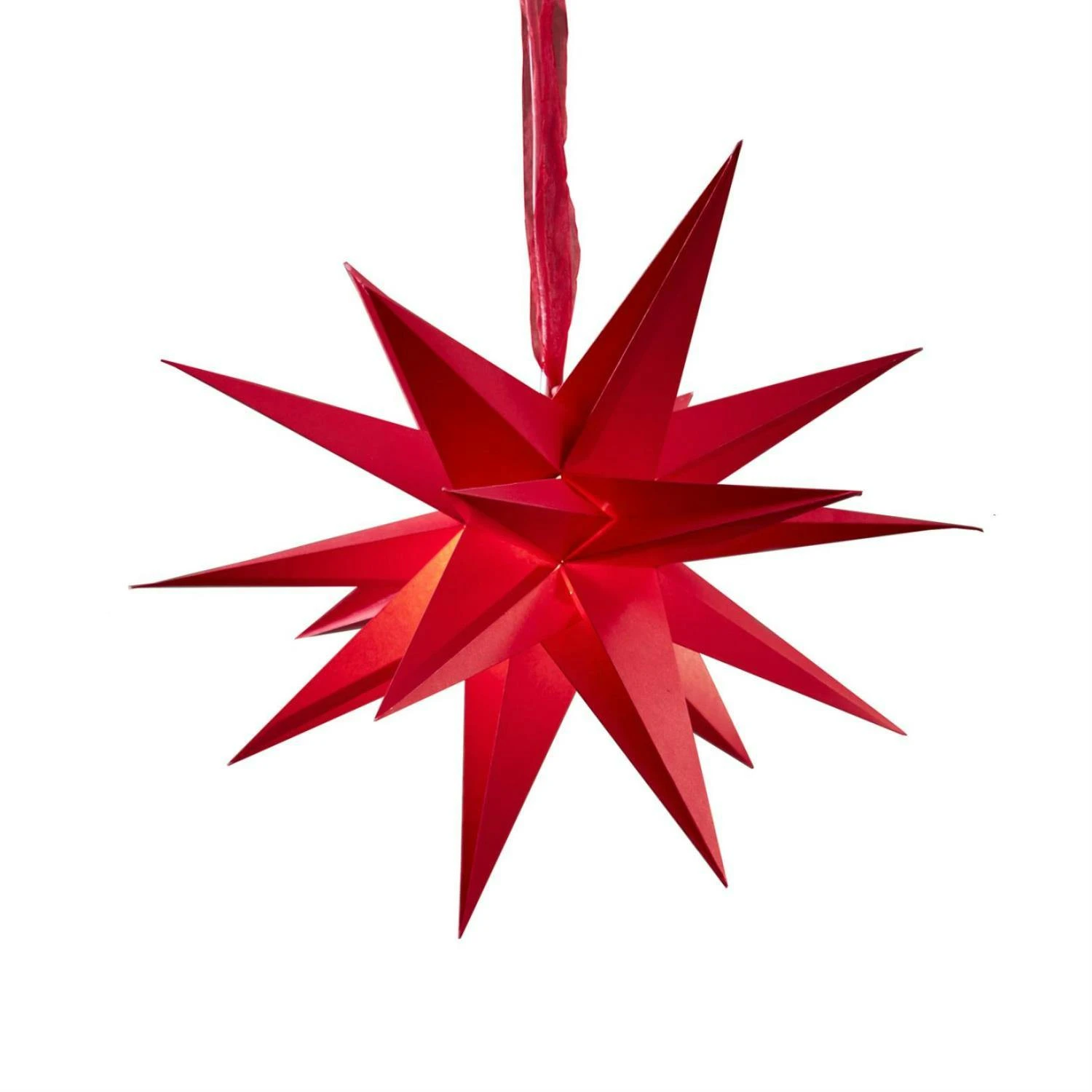 Papierstern December 3D Stern Mit Band Weihnachtsstern Faltstern D: 35cm Braun – Bild 2