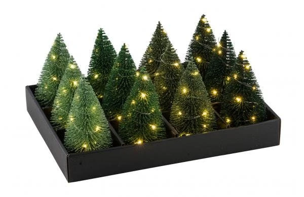 LED-Tanne, Dark-grün, Polyresin, 7 X 13 Cm, Handgefertigt, *Germany* – Bild 2