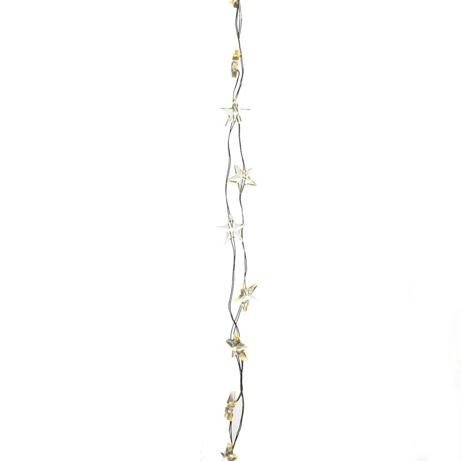 LED Lichterkette Sterne 60 LED 2,95m Dekolichterkette Silberdraht Weihnachten