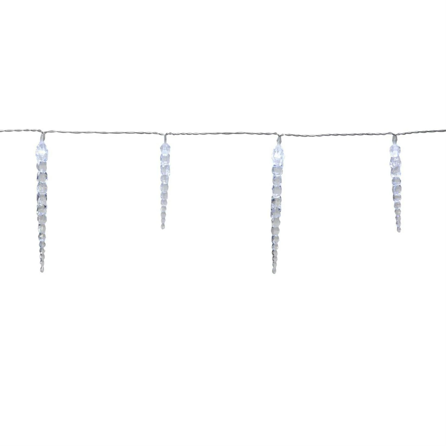 LED Lichterkette 6 Eiszapfen Schneefalleffekt Snowfall Weihnachtsdeko Für Außen – Bild 3