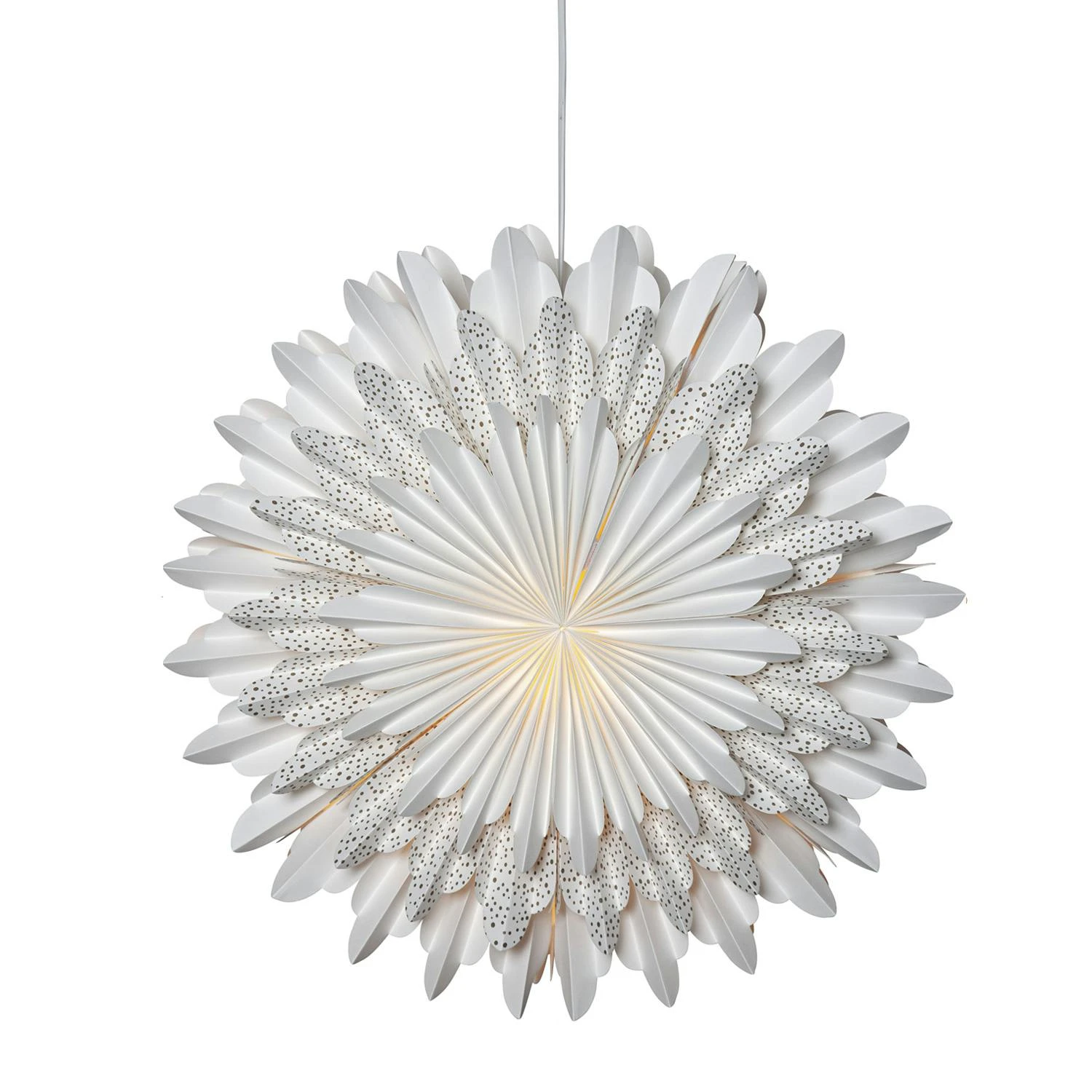 Papierstern Weihnachtsstern Faltstern D: 50cm Dekostern Fensterschmuck Weiß – Bild 2