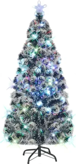 VidaXL Künstlicher Weihnachtsbaum Mit Ständer/LED 180 Cm Fiberoptik