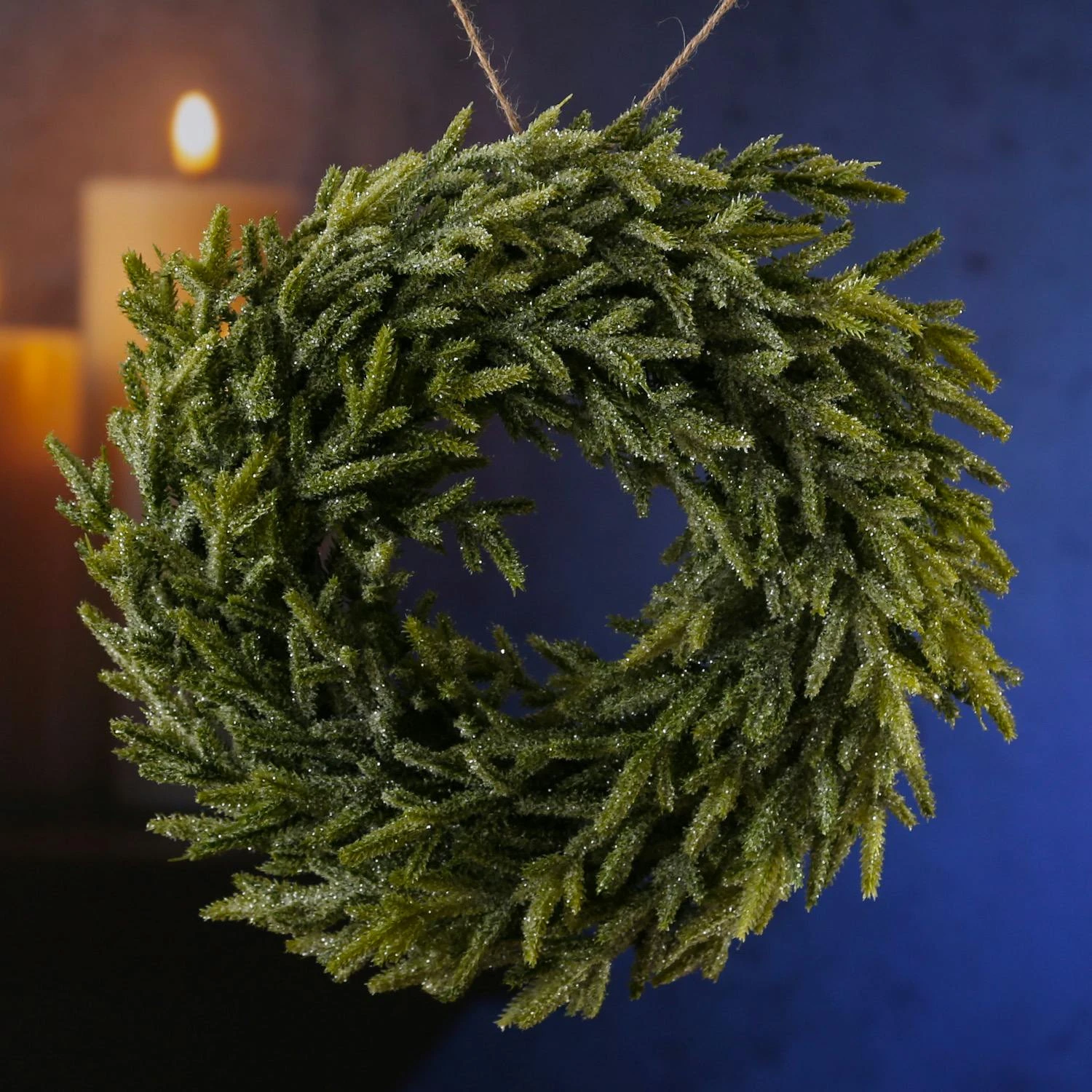 Tannenkranz Türkranz Kunststoff Gefrostet D: 30cm Innen Und Außen Grün – Bild 6