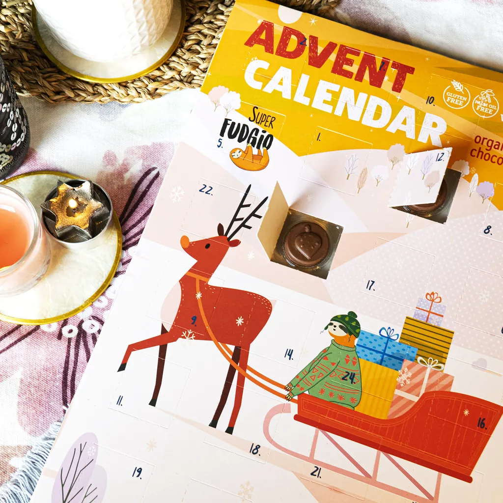 Vegan Adventskalender Mit ORGANIC Schokolade | BIO Weihnachtskalender 2022 | Snack-Kalender Für 2022 – Bild 5