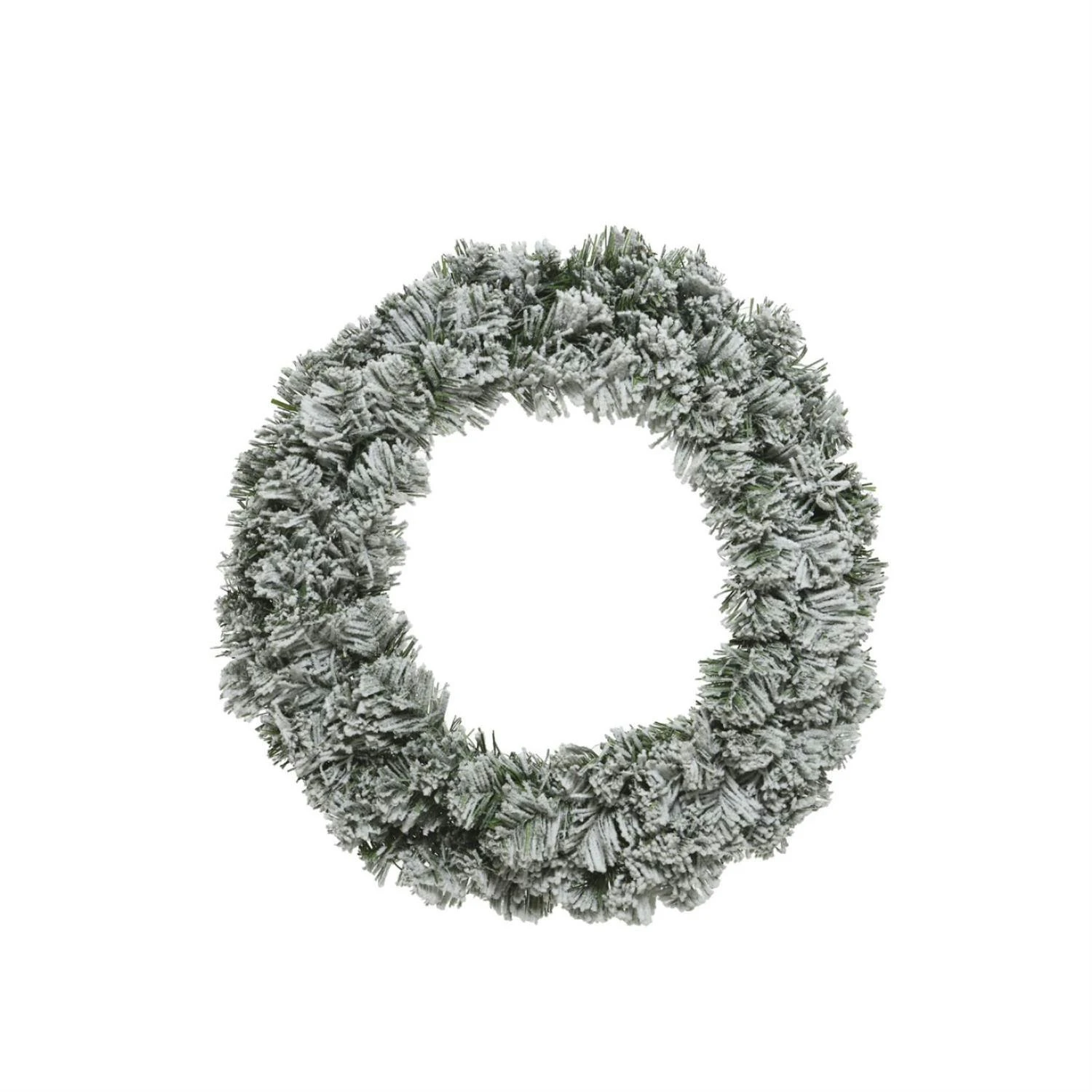 Tannenkranz Türkranz Kunstkranz Schneeoptik D: 28,5cm Innen Grün Weiß