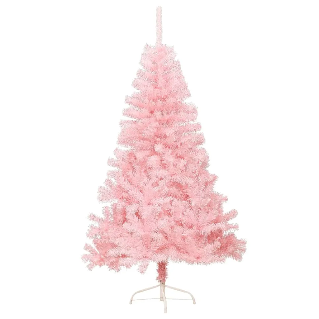 VidaXL Künstlicher Halb-Weihnachtsbaum Mit Ständer Rosa 150 Cm PVC – Bild 4