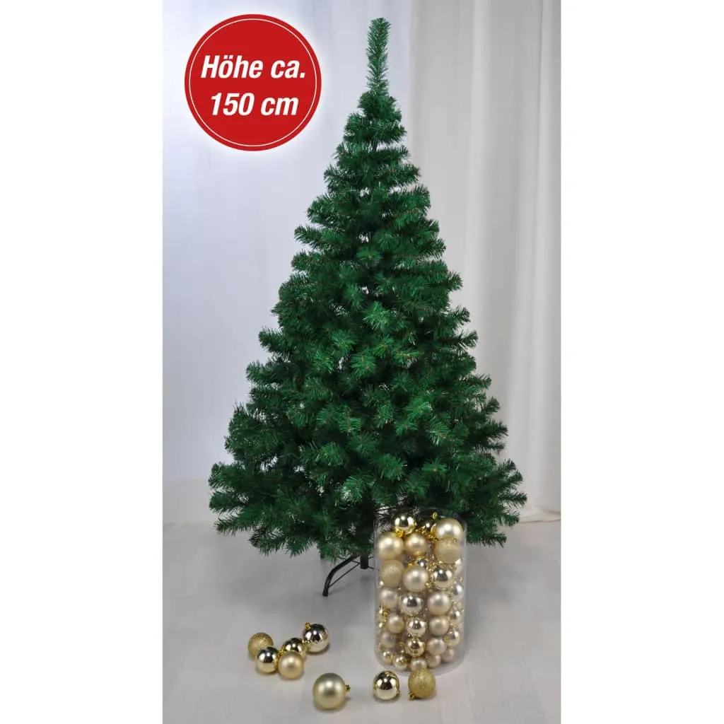 VIDAXL HI Weihnachtsbaum Mit Metallständer Grün 150 Cm – Bild 2