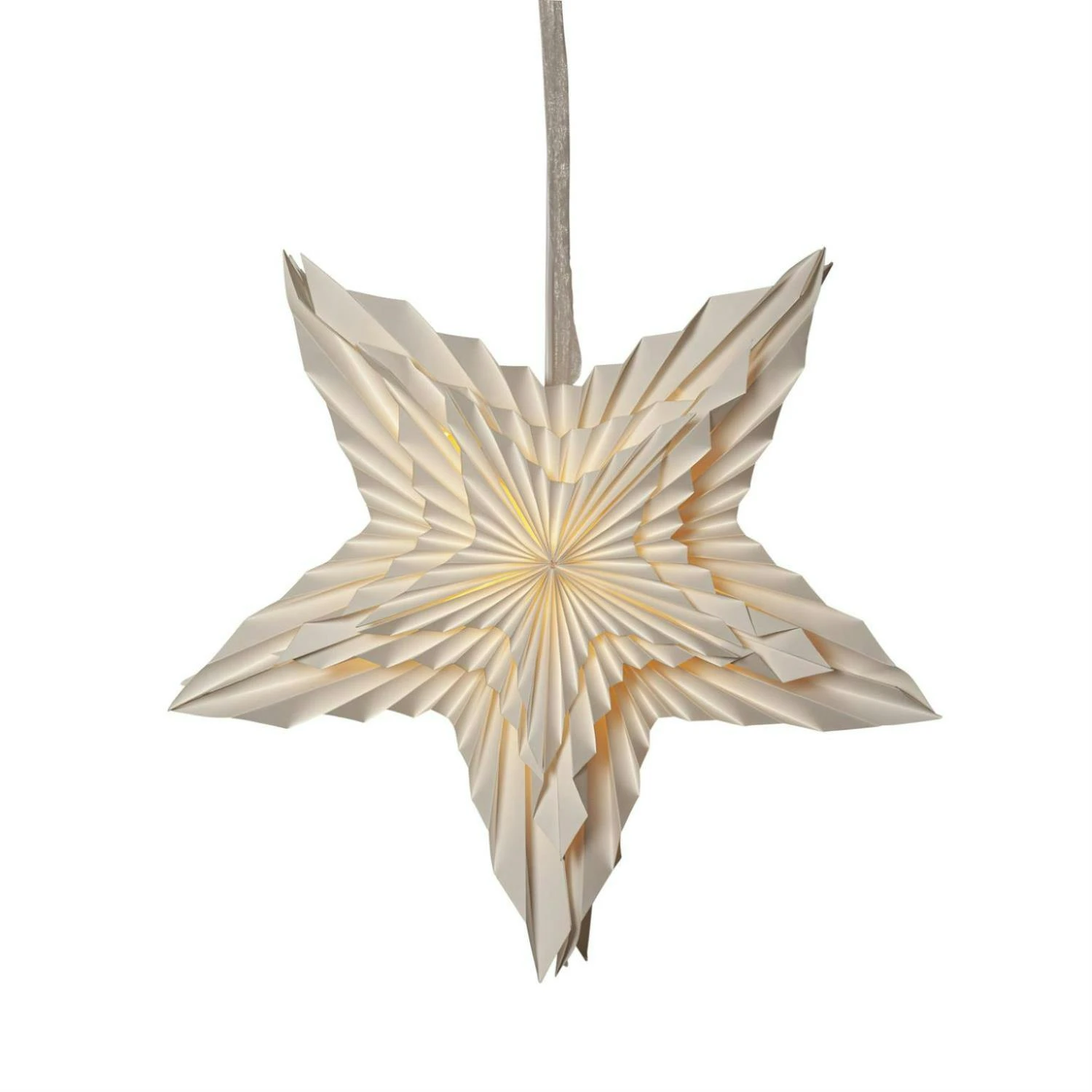 Papierstern Weihnachtsstern Faltstern D: 50cm Dekostern Fensterschmuck Weiß – Bild 5