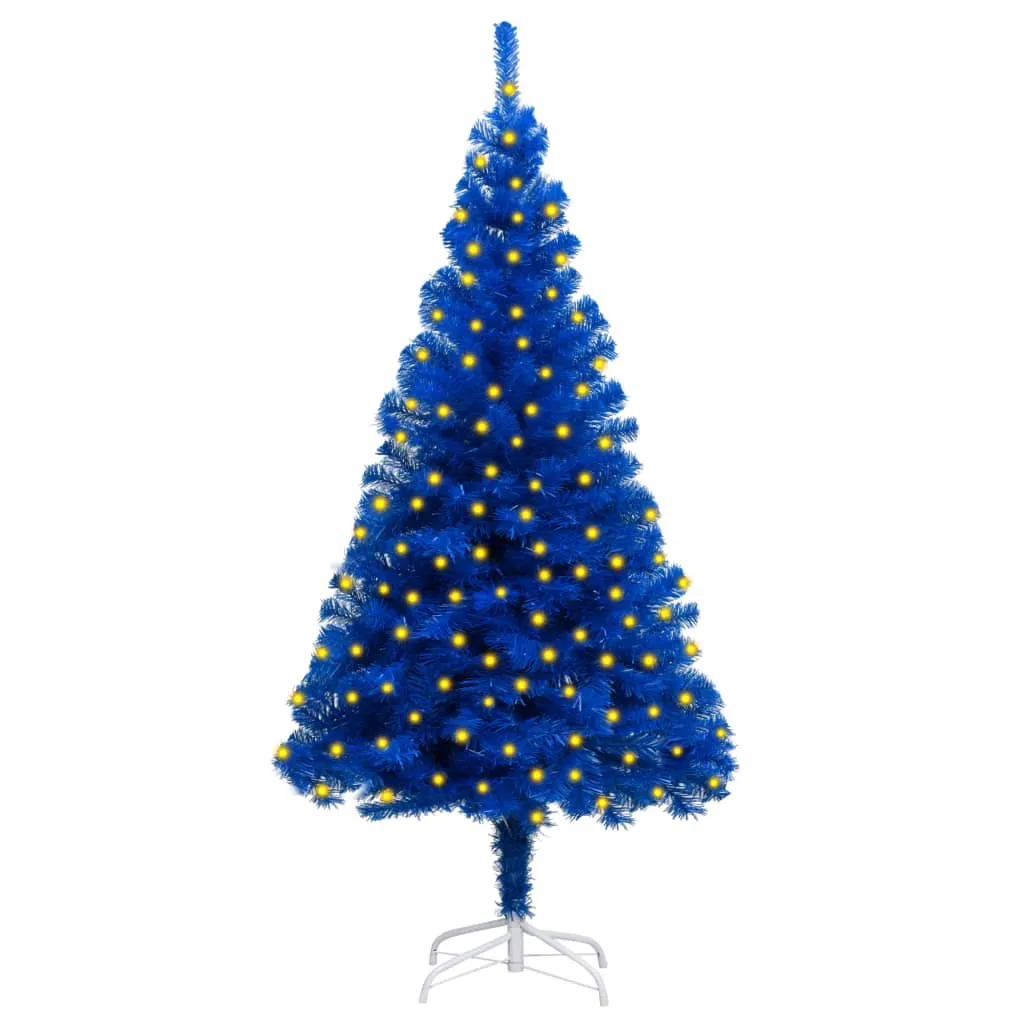 VidaXL Künstlicher Weihnachtsbaum Mit LEDs & Ständer Blau 180 Cm PVC