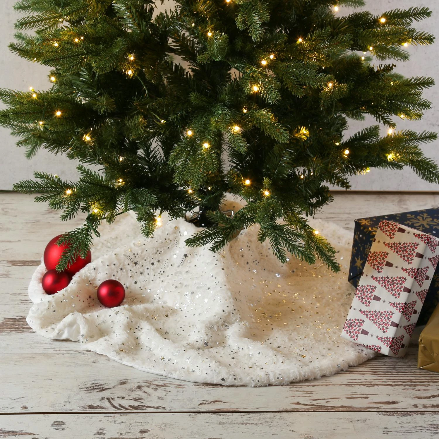 Weihnachtsbaumdecke Weihnachtsbaumteppich Baumrock Tannenbaumdecke D: 90cm – Bild 7