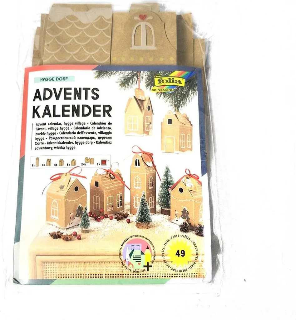 Folia Adventskalender-Set HYGGE DORF 49-teilig – Bild 4