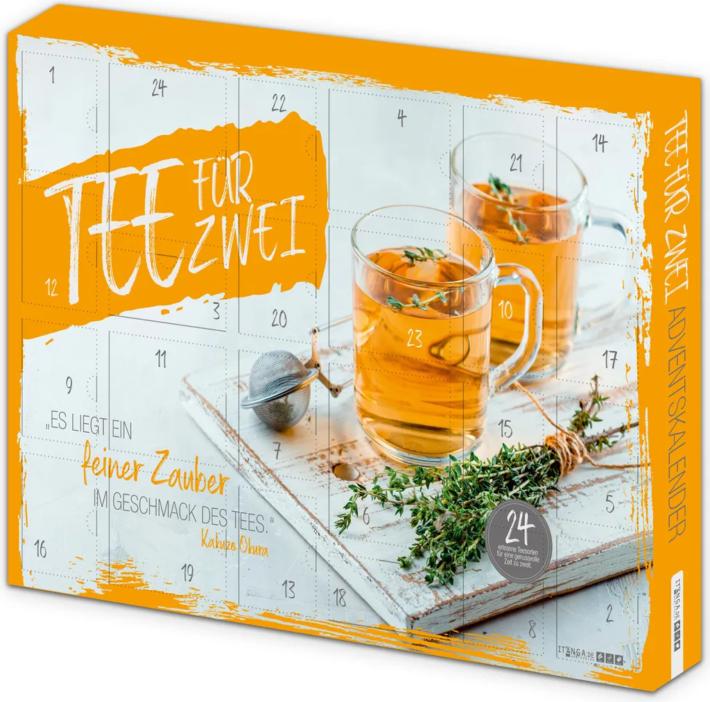 Itenga Adventskalender Gefüllt Tee Für Zwei - Teeadventskalender - 50x35x4,6cm – Bild 2