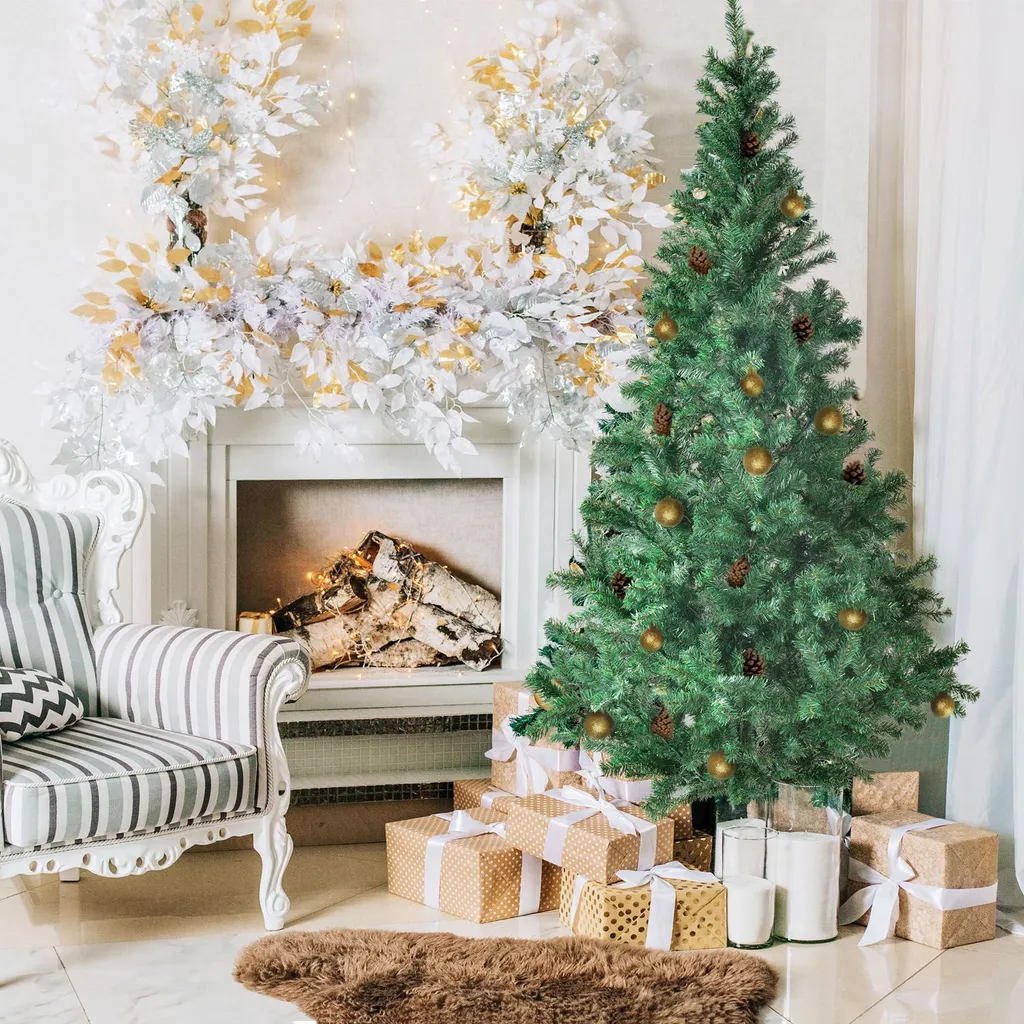 Juskys Weihnachtsbaum 180 Cm Künstlich Mit Ständer, Naturgetreue Zweige, Einfache Stecktechnik, Tannenbaum Christbaum Weihnachtsdeko Innen – Bild 2