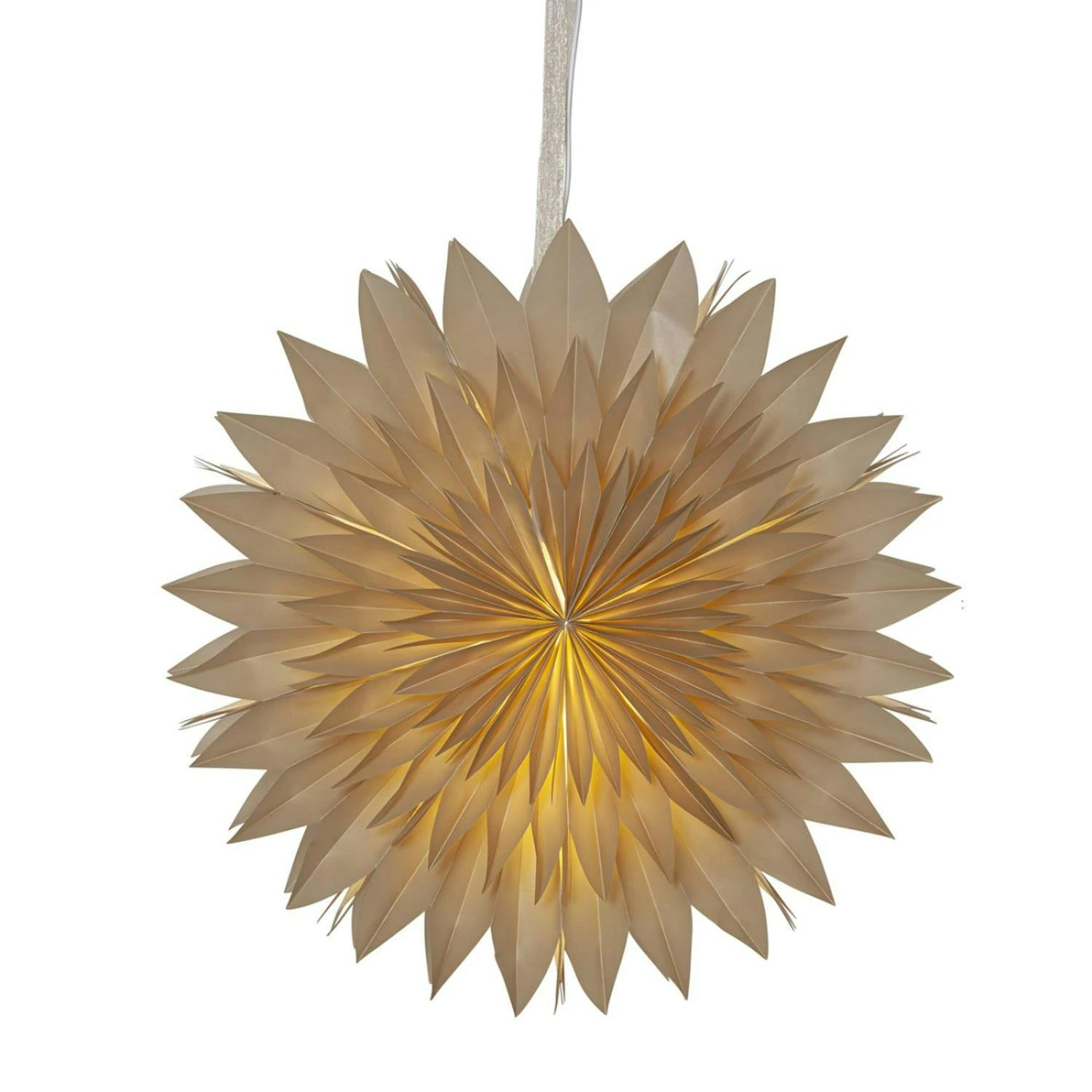 Papierstern Ela Weihnachtsstern Leuchtstern H: 50cm E14 Fassung Inkl. Kabel Weiß – Bild 7