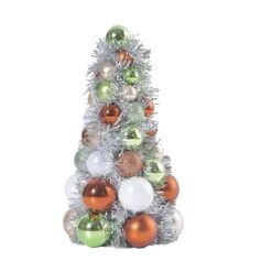 Tarrington House Kugelbaum Close To Nature, Kunststoff, 14 X 14 X 25 Cm, Lametta + 50 Kugeln