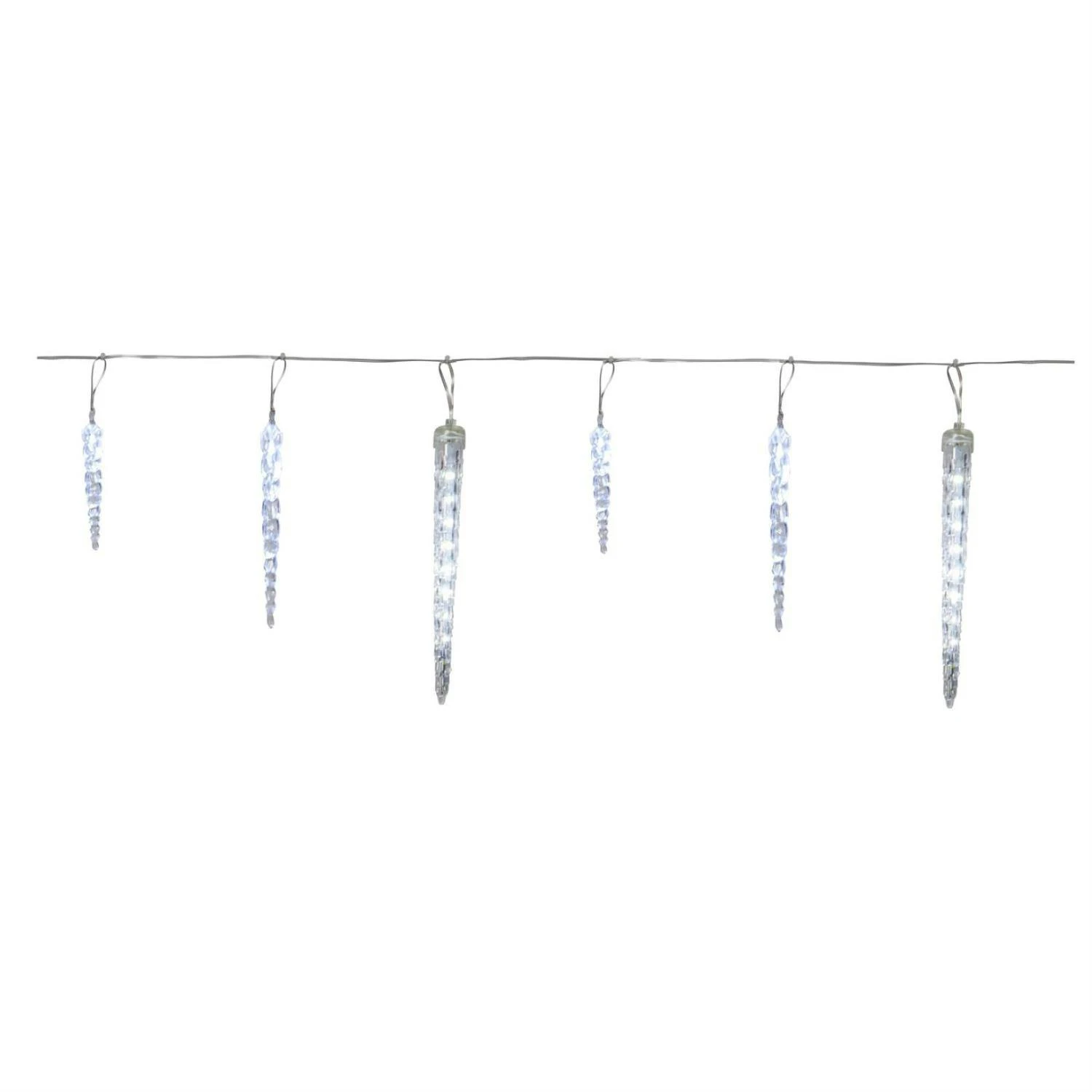 LED Lichterkette 6 Eiszapfen Schneefalleffekt Snowfall Weihnachtsdeko Für Außen – Bild 5