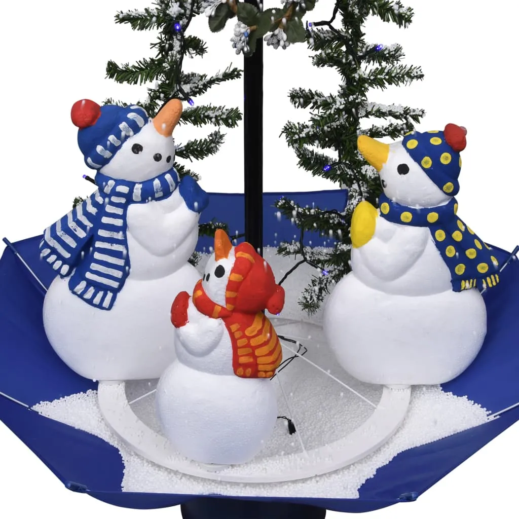 VidaXL Weihnachtsbaum Mit Schnee Und Schirm-Fuß Blau 75 Cm PVC – Bild 8