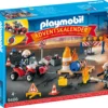 PLAYMOBIL, Adventskalender "Feuerwehreinsatz Auf Der Baustelle", 9486