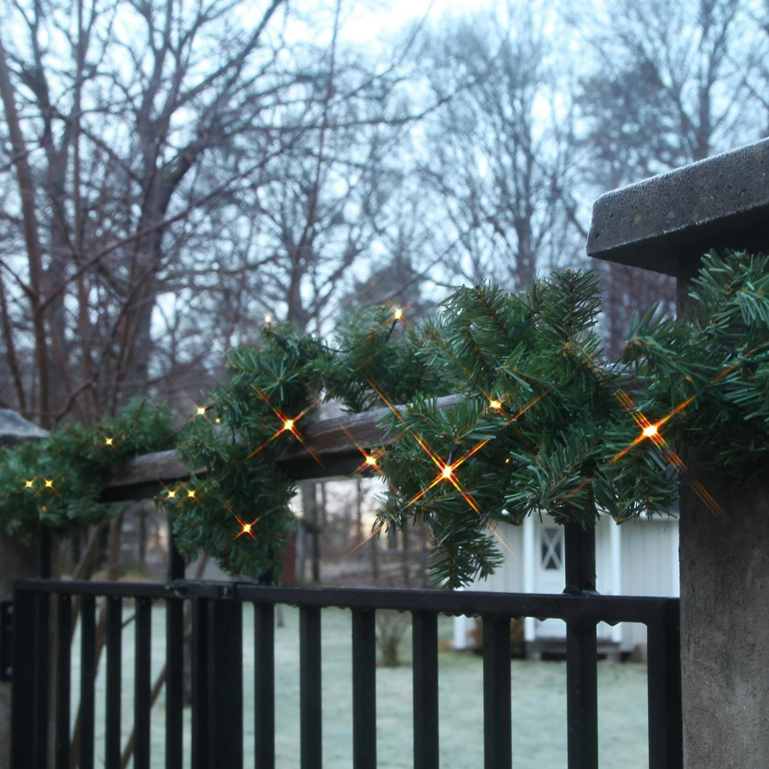 LED Tannengirlande Weihnachtsgirlande Beleuchtet 30LED Batterie Timer 2,50m Grün – Bild 6