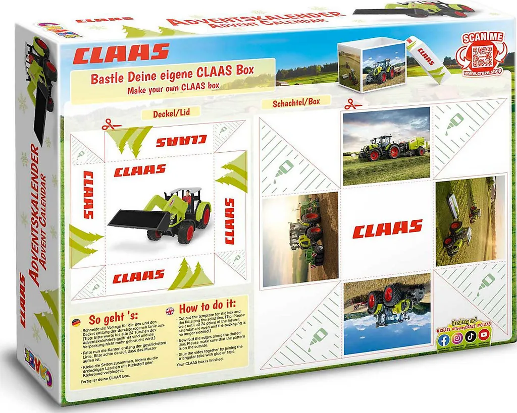 CRAZE Spielwaren Adventskalender Claas Adventskalender Zum Spielen Saison Adventskalender Blackoffer2022 – Bild 16