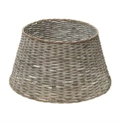 Weihnachtsbaumrock Weidenkorb Für Baumständer D:59cm H:29cm Für Innen Lichtgrau