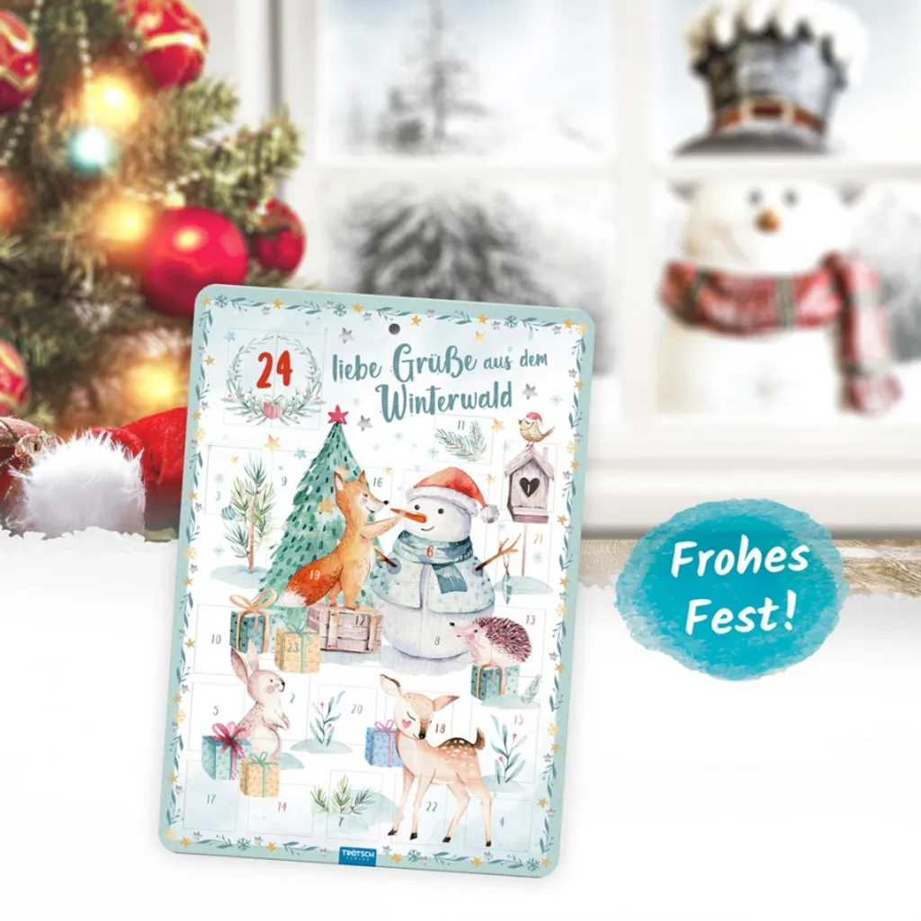 Adventskalender Winterwald Für Kinder Mit Extra Ausmalbild Gr. A4 – Bild 4