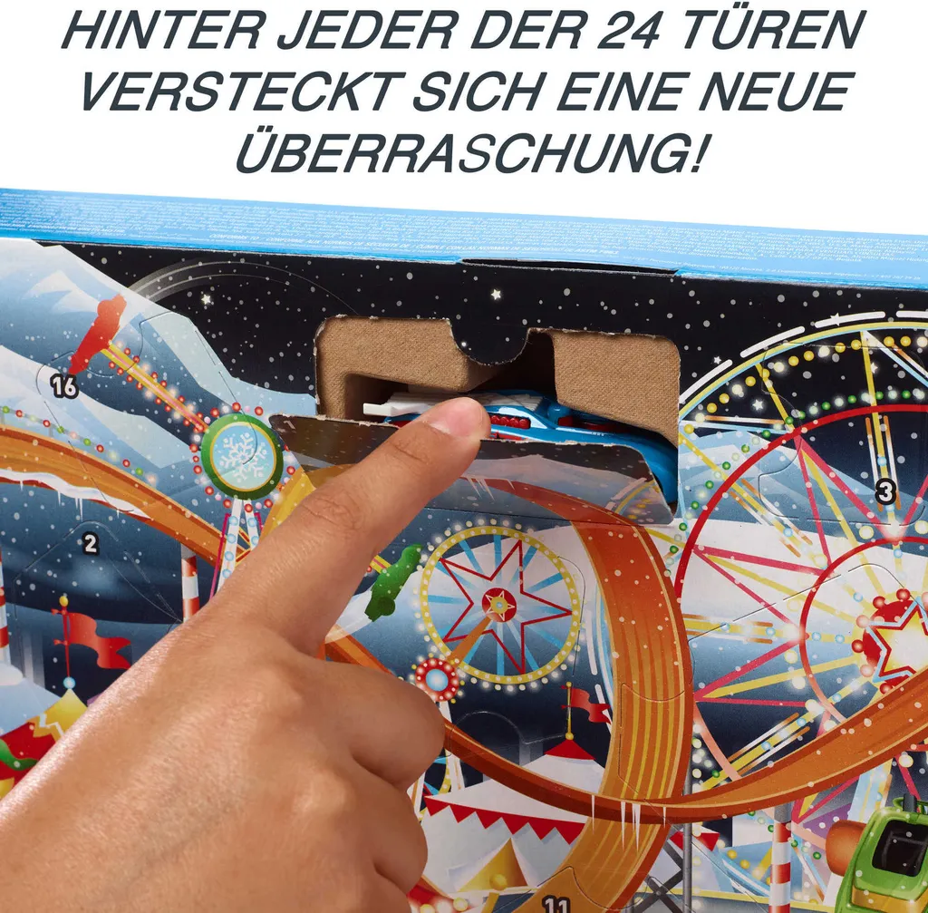 Hot Wheels Kinder-Adventskalender 2022 Inkl. 8 Spielzeug-Autos In 1:64 – Bild 4