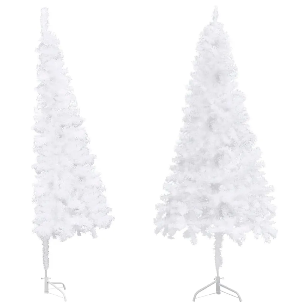 VidaXL Künstlicher Eck-Weihnachtsbaum Weiß 150 Cm PVC