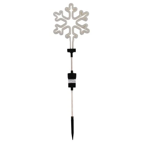 Raburg LED Neon Schneeflocke Stab Ca. 70cm, Weiß – Bild 7