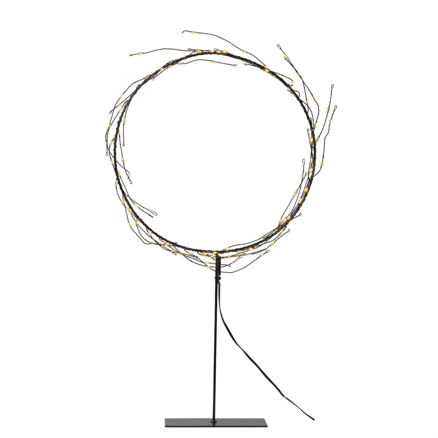 LED Kranz Draht Stehend Tischkranz Leuchtkranz Dekokranz 50LED H: 43cm Batterie â Bild 2