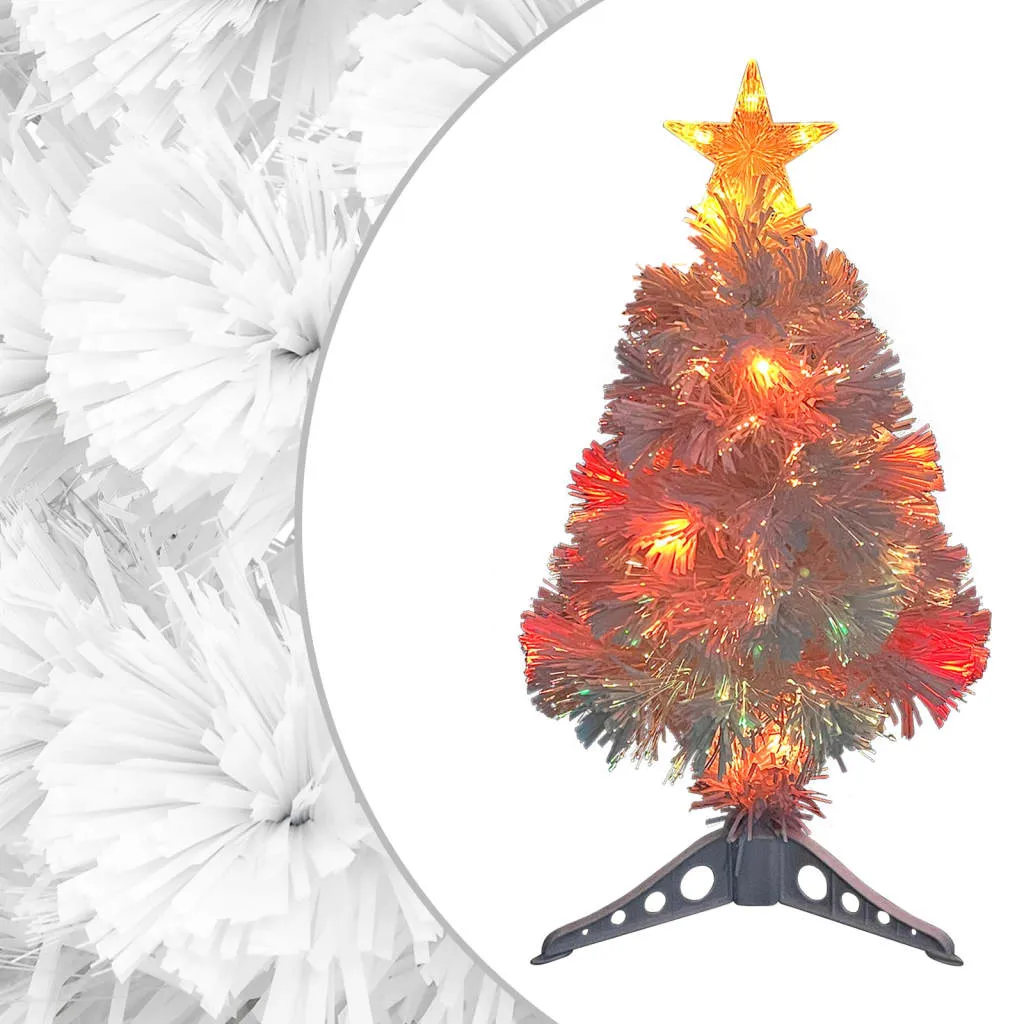 VidaXL Künstlicher Weihnachtsbaum Mit LED Weiß 64 Cm Glasfaser – Bild 2