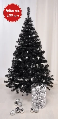 Künstlicher Weihnachtsbaum Schwarz 150 Cm