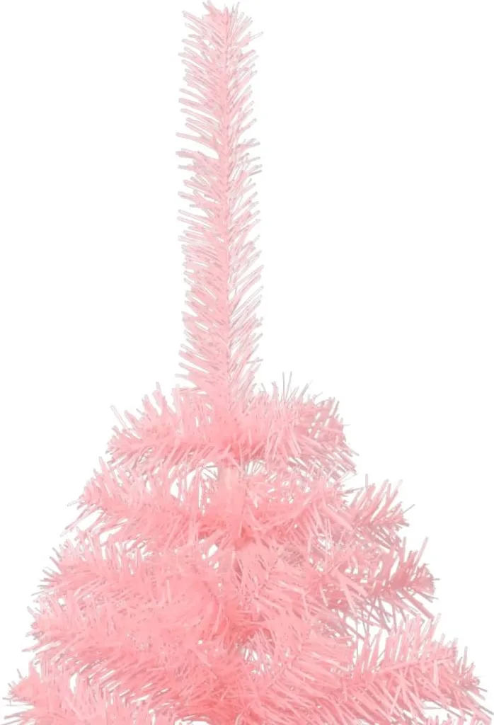VidaXL Künstlicher Halb-Weihnachtsbaum Mit Ständer Rosa 150 Cm PVC – Bild 6