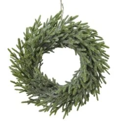 Tannenkranz Türkranz Kunststoff Gefrostet D: 30cm Innen Und Außen Grün