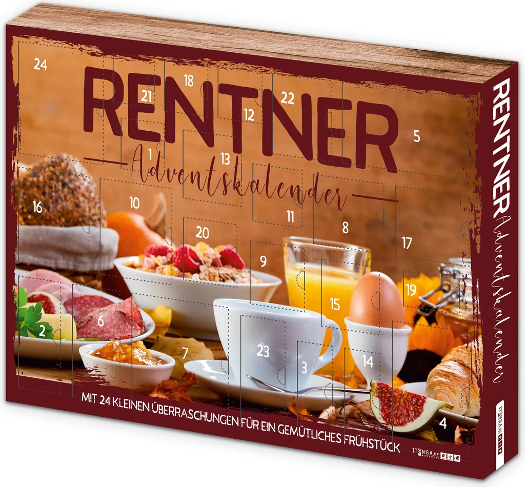 Itenga Adventskalender Rentner - Rentner Adventskalender Mit Frühstücksartikeln