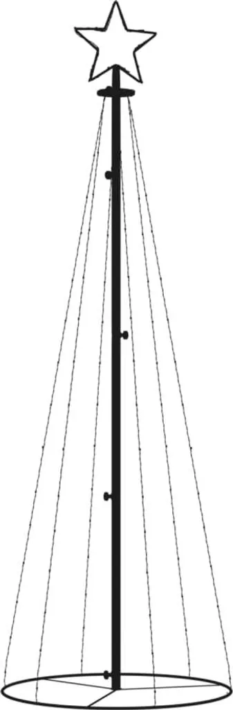 VidaXL LED-Weihnachtsbaum Kegelform Warmweiß 108 LEDs 70x180 Cm – Bild 3