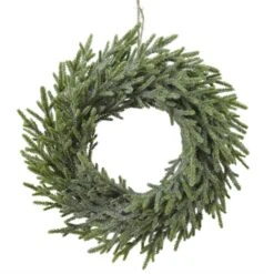 Tannenkranz Türkranz Kunststoff Gefrostet D: 40cm Innen Und Außen Grün