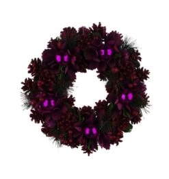 NEU Naturkranz Mit Zapfen Und Kugeln, Rot / Pink, Ø 25 Cm / Höhe: 8 Cm, "Germany", Handgefertigt