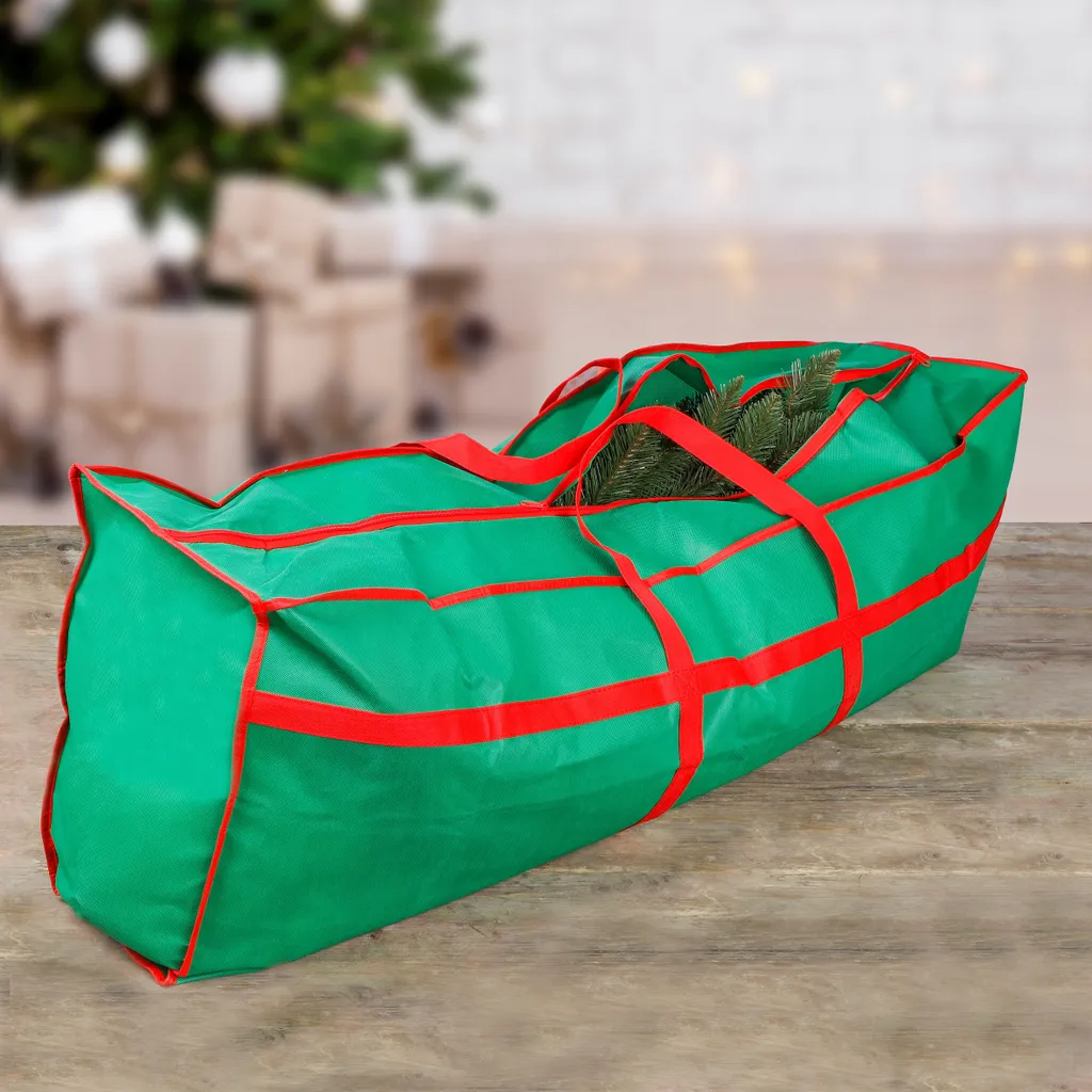 Weihnachtsbaumhülle Mit Reißverschluss - 120 X 43 Cm - Aufbewahrungstasche Für Künstliche Tannenbäume Bis 210 Cm Höhe – Bild 2