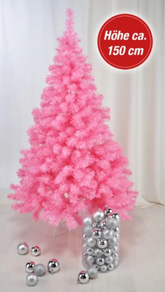 Künstlicher Weihnachtsbaum In Pink Tannenbaum Kunstbaum Christbaum Tanne 1,5m – Bild 4