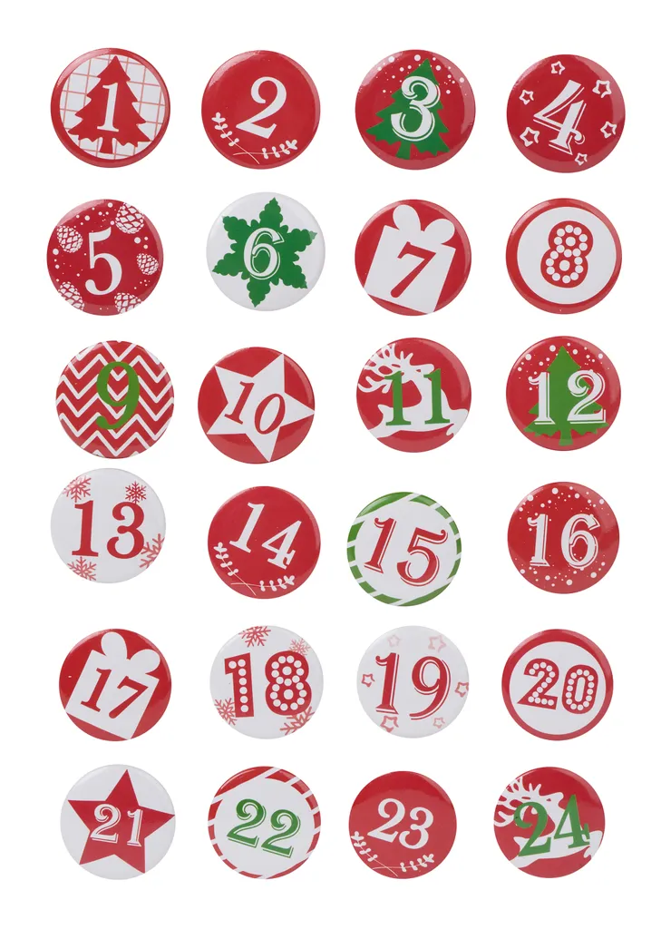 Folia Adventskalender "Buttons" Aus Blech 1-24 – Bild 3