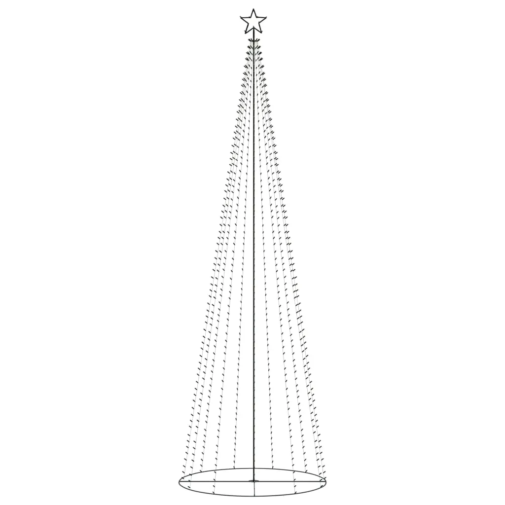 VidaXL Weihnachtsbaum Kegelform 752 Warmweiße LEDs Deko 160x500 Cm