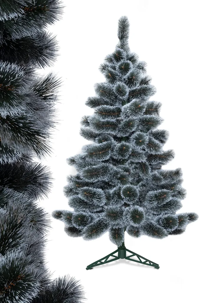 Saska Garden Weihnachtsbaum Künstlich 180cm - Schöne Weihnachtsdeko - PVC Künstlicher Weihnachtsbaum - Tannenbaum Künstlich Mit Schnee-Effekt