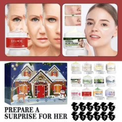 Weihnachts Beauty Adventskalender Mit 24 Zufällig Ausgewählten Feuchtigkeitsspendenden Gesichtscremes