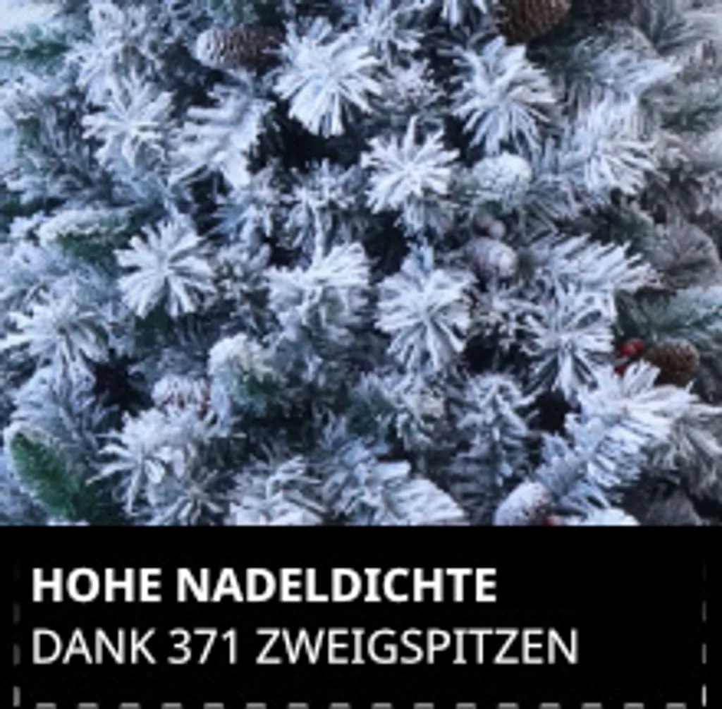 SVITA Künstlicher Weihnachtsbaum Tannenbaum Deko Christbaum Kunstbaum PVC 150 Cm Weiß – Bild 3